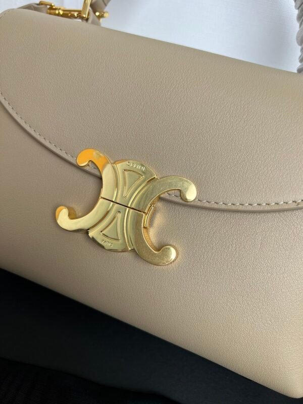 118113FXK-03CP (8) CELINE TEEN NINO BAG IN SUPPLE GRAINED CALFSKIN - Apricot color