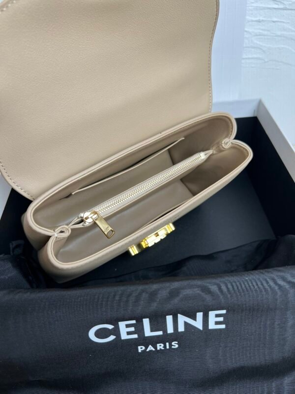 118113FXK-03CP (9) CELINE TEEN NINO BAG IN SUPPLE GRAINED CALFSKIN - Apricot color