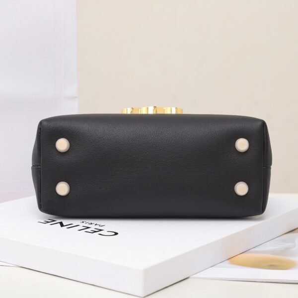 CELINE TEEN NINO BAG IN SUPPLE GRAINED CALFSKIN - BLACK