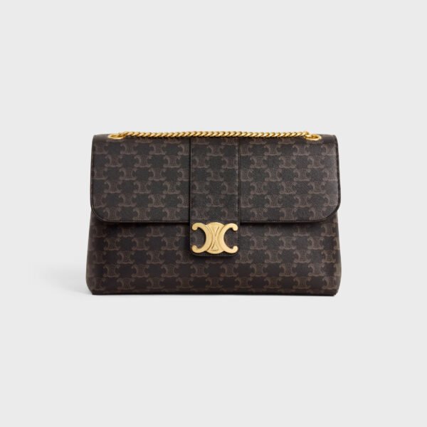 118222FRH-04LU (1) Celine LARGE CELINE VICTOIRE BAG in Triomphe Canvas