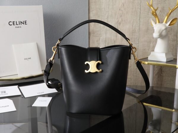 119173FX9-38NO (4) CELINE SMALL BUCKET LOUISE IN SMOOTH CALFSKIN