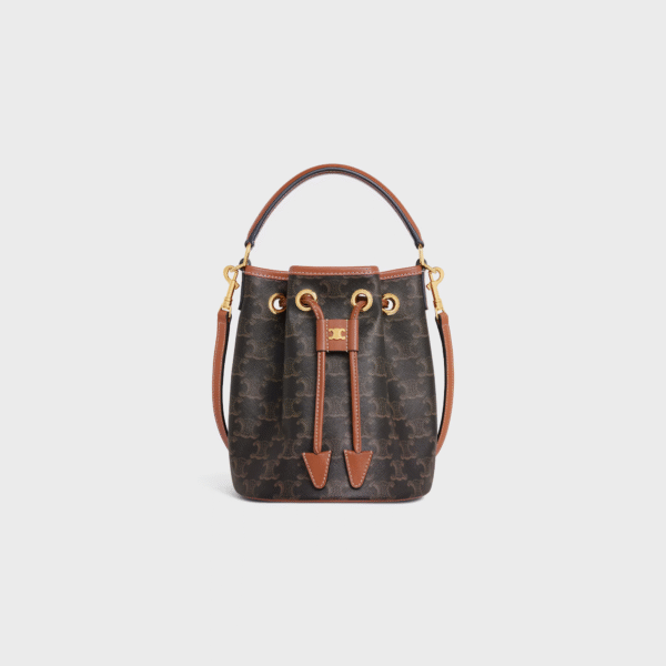 CELINE TEEN CLARA BAG IN Triomphe Canvas and calfskin