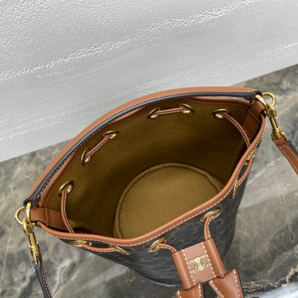 CELINE TEEN CLARA BAG IN Triomphe Canvas and calfskin