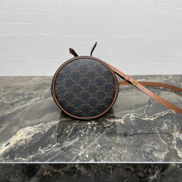 CELINE TEEN CLARA BAG IN Triomphe Canvas and calfskin