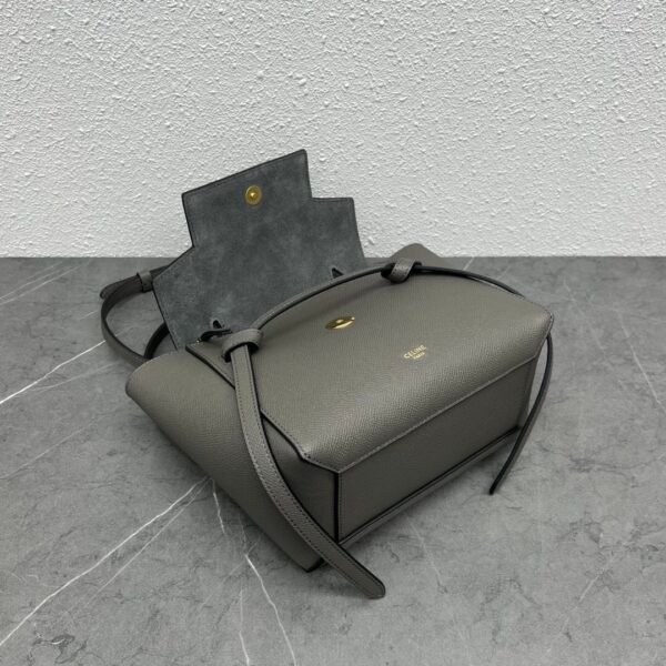 CELINE NANO BELT BAG IN GRAINED CALFSKIN - GREY