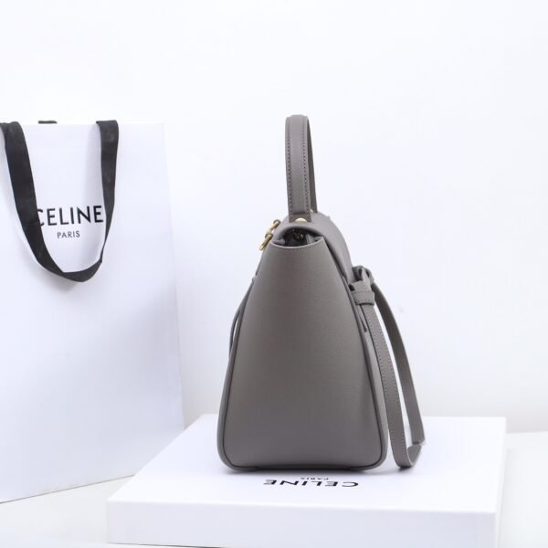 CELINE MICRO BELT BAG IN GRAINED CALFSKIN - GREY