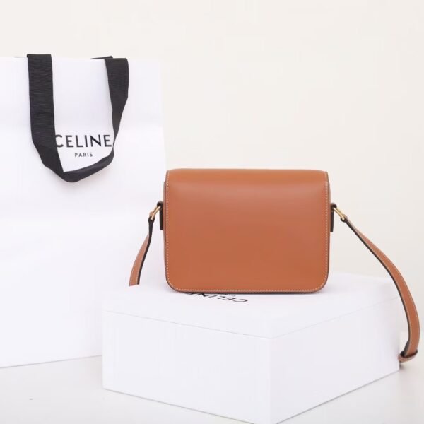 188423BFN-04LU (2) Celine TEEN TRIOMPHE BAG IN Natural Calfskin