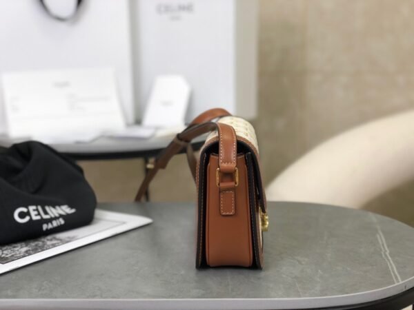 188882BZ4-01BC (1) TEEN TRIOMPHE BAG IN Triomphe Canvas and Calfskin