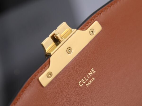 CELINE TEEN TRIOMPHE BAG IN TRIOMPHE CANVAS AND CALFSKIN