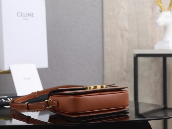 CELINE TEEN TRIOMPHE BAG IN TRIOMPHE CANVAS AND CALFSKIN