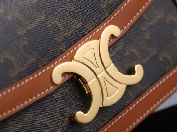 CELINE TEEN TRIOMPHE BAG IN TRIOMPHE CANVAS AND CALFSKIN