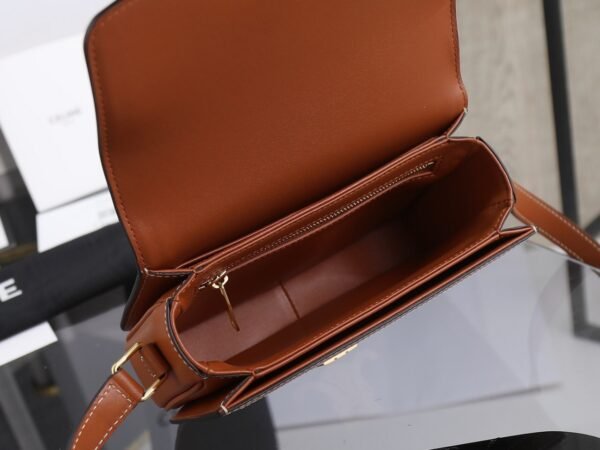 CELINE TEEN TRIOMPHE BAG IN TRIOMPHE CANVAS AND CALFSKIN