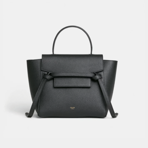 189003 (1) CELINE NANO BELT BAG IN GRAINED CALFSKIN - BLACK