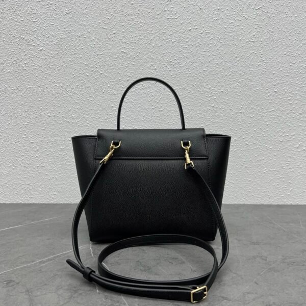CELINE NANO BELT BAG IN GRAINED CALFSKIN - BLACK
