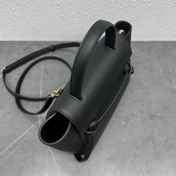 CELINE NANO BELT BAG IN GRAINED CALFSKIN - BLACK