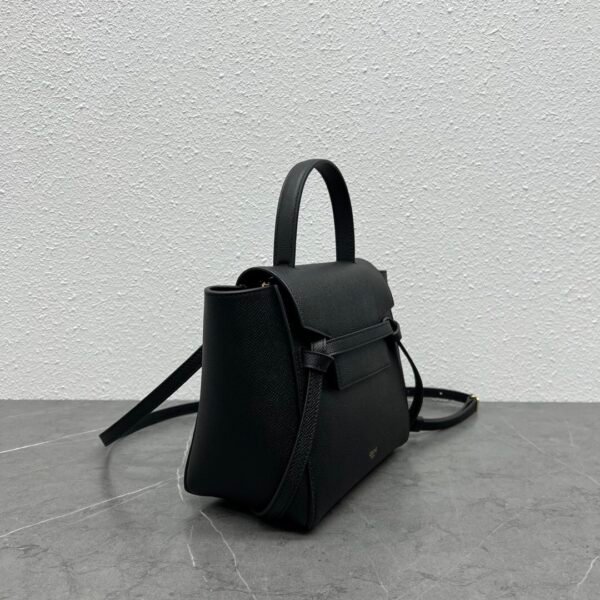 CELINE NANO BELT BAG IN GRAINED CALFSKIN - BLACK