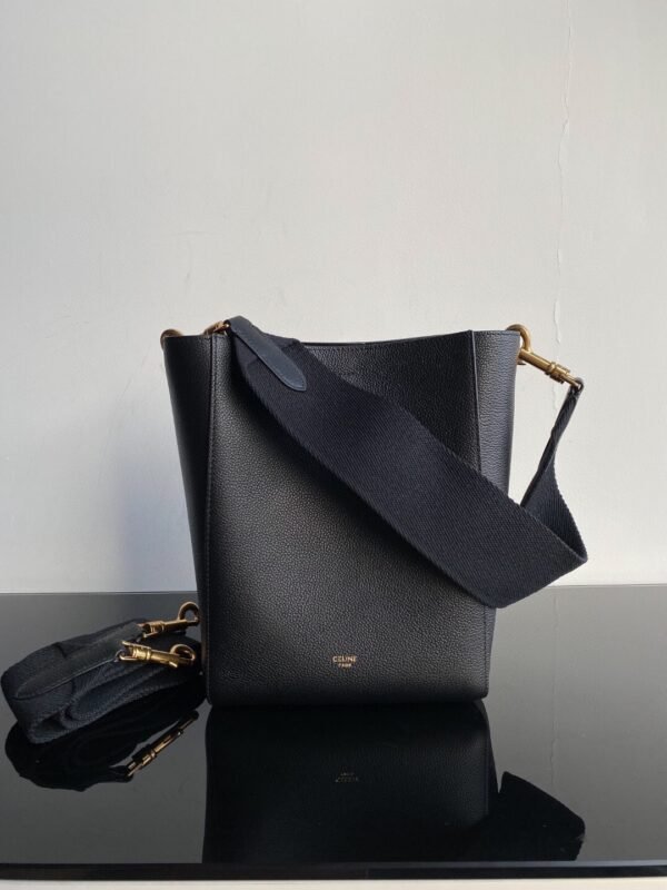 189303AH4-38NO (2) Celine Sangle Small Bucket bag in soft grained calfskin