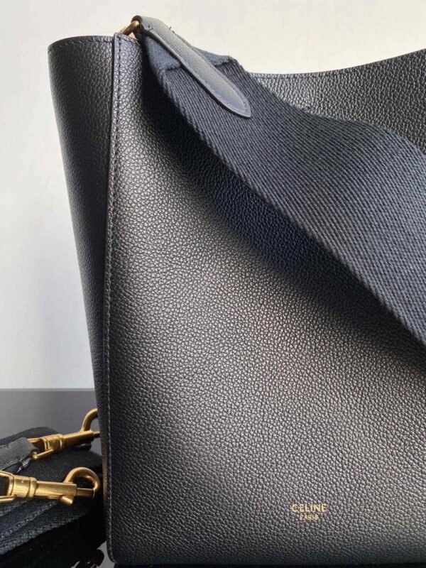 189303AH4-38NO (3) Celine Sangle Small Bucket bag in soft grained calfskin