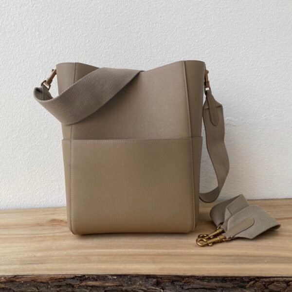 189593AH4-18TP (7) Celine Soft Grained Calfskin Sangle Bucket Bag