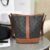 191442CAS-04LU (2) CELINE Small Bucket IN Triomphe Canvas and calfskin