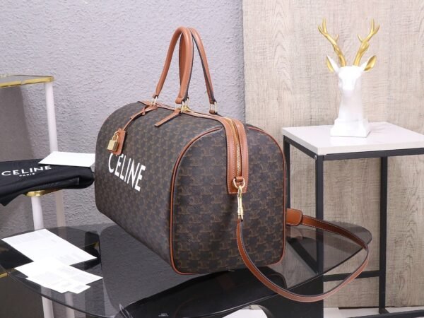 191472CYX-04LU (1) Celine Large Travel Bag IN Triomphe Canvas with Celine Print