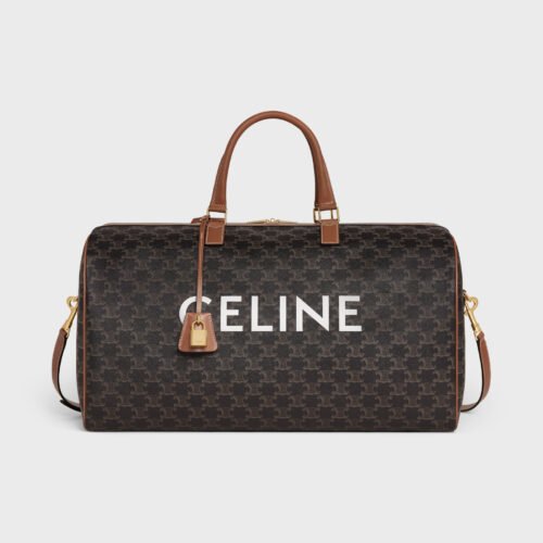Celine Large Travel Bag IN Triomphe Canvas with Celine Print