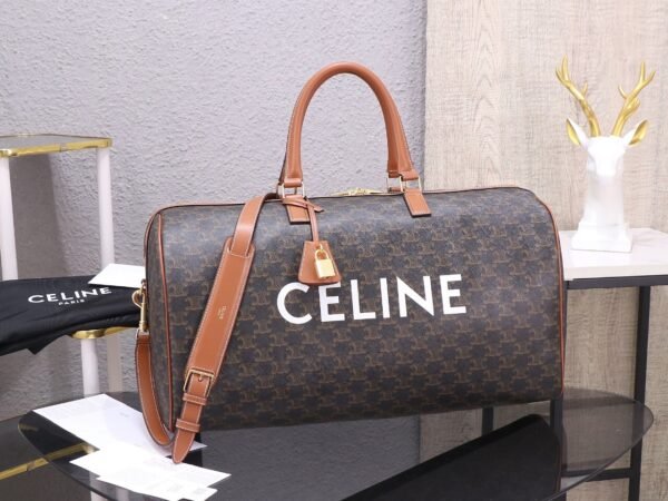 191472CYX-04LU (3) Celine Large Travel Bag IN Triomphe Canvas with Celine Print