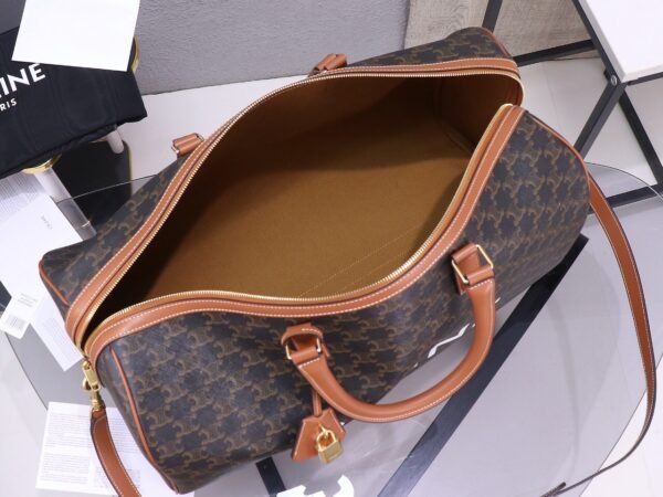 191472CYX-04LU (7) Celine Large Travel Bag IN Triomphe Canvas with Celine Print