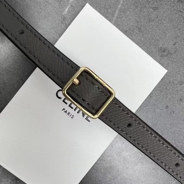 CELINE PICO BELT BAG IN GRAINED CALFSKIN - GREY