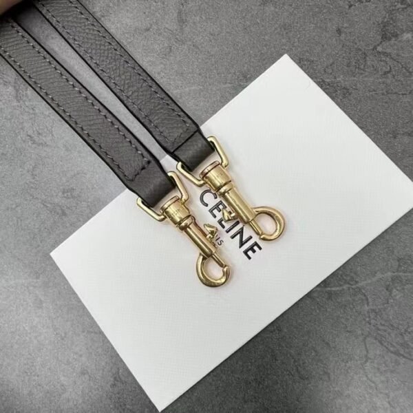 CELINE PICO BELT BAG IN GRAINED CALFSKIN - GREY