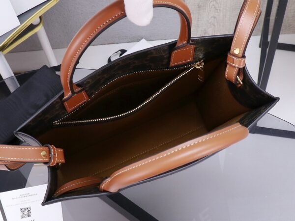 194372BZK-04LU-1 (1) Celine Small Vertical Cabas in Triomphe Canvas with Celine Print