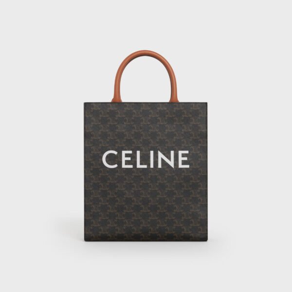 194372BZK-04LU-1 (1) Celine Small Vertical Cabas in Triomphe Canvas with Celine Print