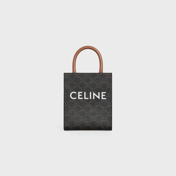 Celine Mini Vertical Cabas IN Triomphe Canvas with Celine print