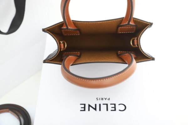 Celine Mini Vertical Cabas IN Triomphe Canvas with Celine print