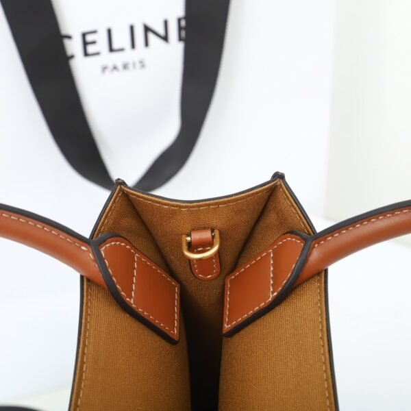 Celine Mini Vertical Cabas IN Triomphe Canvas with Celine print