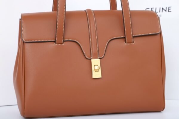 195543CR4-04LU (8) CELINE MEDIUM SOFT 16 BAG IN SUPPLE GRAINED CALFSKIN