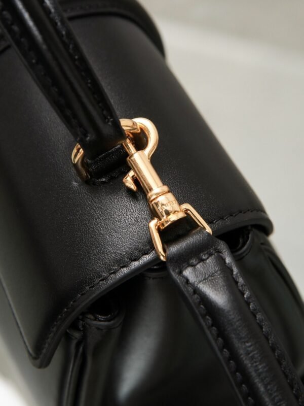 197983BEY-38NO (1) CELINE MINI 16 IN SATINATED CALFSKIN BLACK
