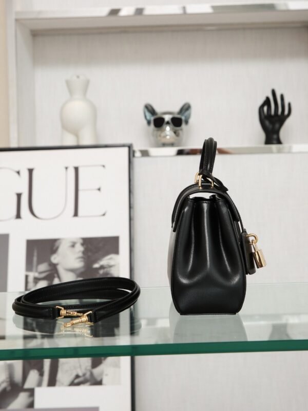 197983BEY-38NO (9) CELINE MINI 16 IN SATINATED CALFSKIN BLACK