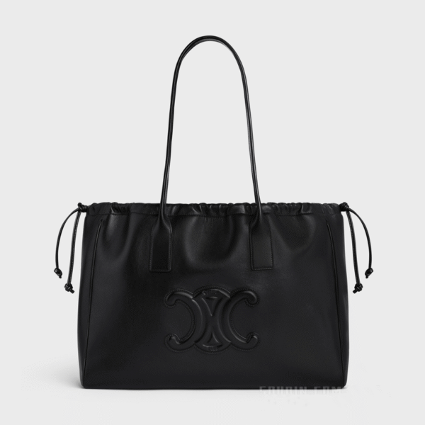 199973DU3-38NO (1) CELINE CABAS TRIOMPHE cowhide drawstring bag