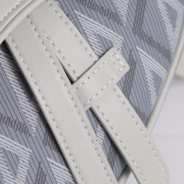 Saddle Bag Dior Gray Coated Cotton Canvas