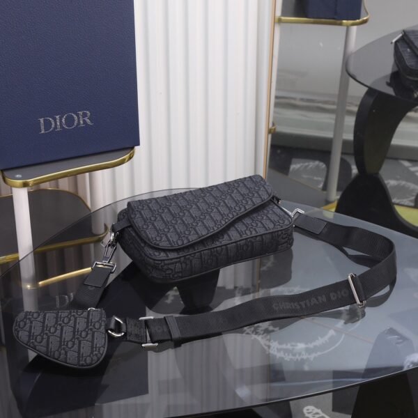 1ADPO276YKY_H03E (6) Dior Saddle Triple Pouch