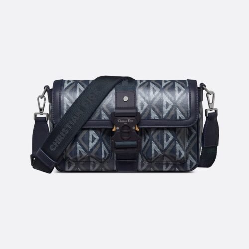 Dior Hit The Road Bag Strap CD Diamond Canvas Navy Blue
