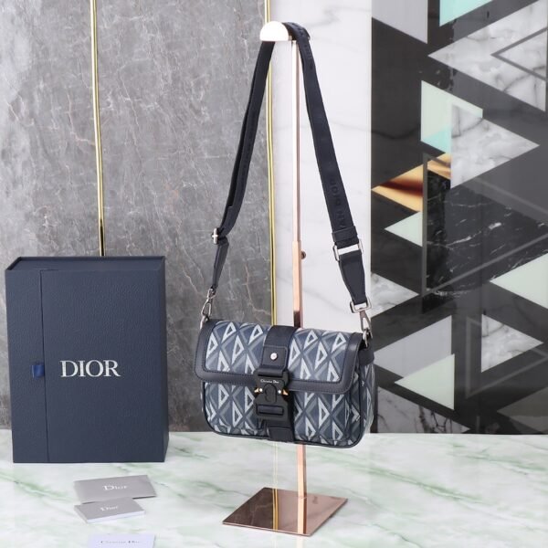 Dior Hit The Road Bag Strap CD Diamond Canvas Navy Blue