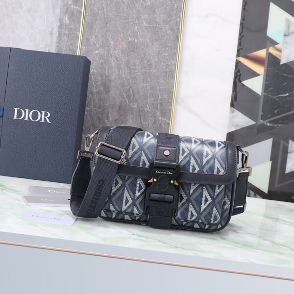 Dior Hit The Road Bag Strap CD Diamond Canvas Navy Blue
