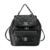 22A Duma Black (1) CHANEL 22A Duma classic gold double C LOGO diamond quilted lambskin Backpack small