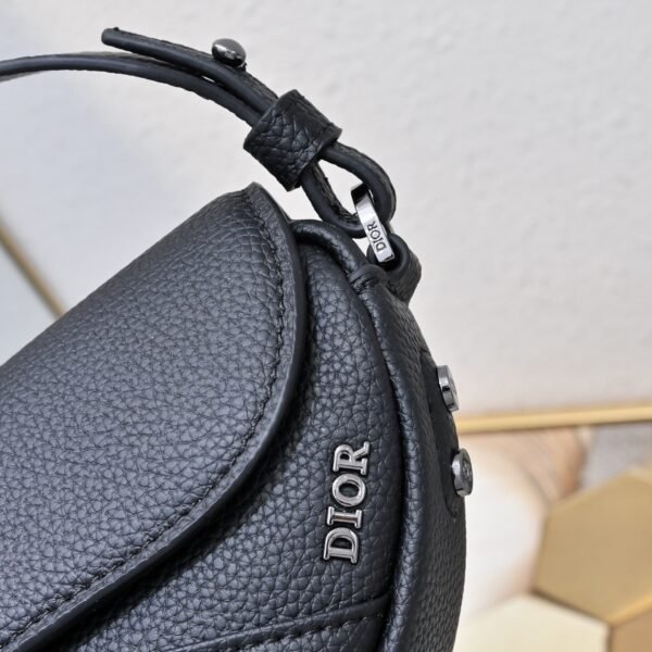 2ADCA543KEN_H00N (9) Dior Mini Saddle Bag Black