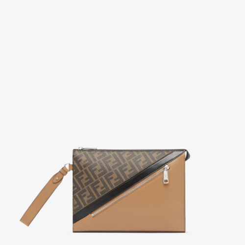 7VA491AJF8F1EGA (1) Fendi Diagonal Flat Pouch