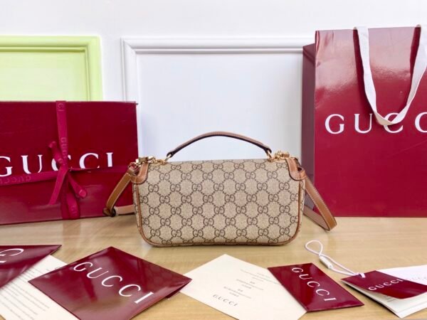 815206 FAD6L 9758 (5) GUCCI HORSEBIT 1955 SOFT SMALL TOP HANDLE BAG