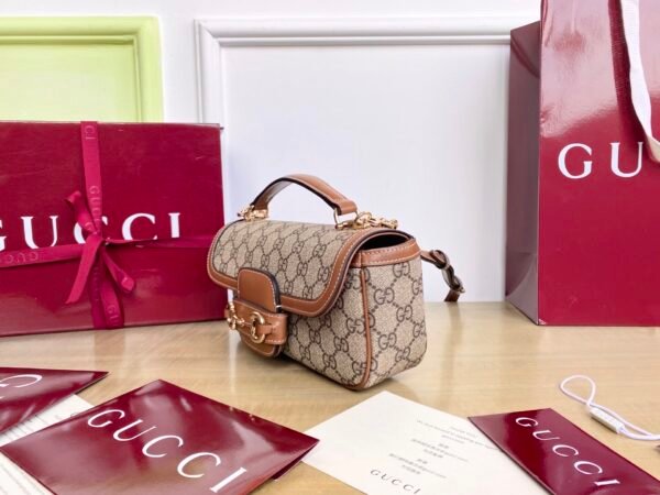 815206 FAD6L 9758 (7) GUCCI HORSEBIT 1955 SOFT SMALL TOP HANDLE BAG