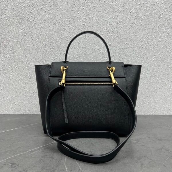 CELINE MICRO BELT BAG IN GRAINED CALFSKIN - BLACK